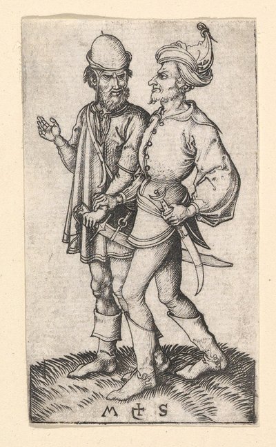 Két török, kb. 1435-1491. alkotó: Martin Schongauer