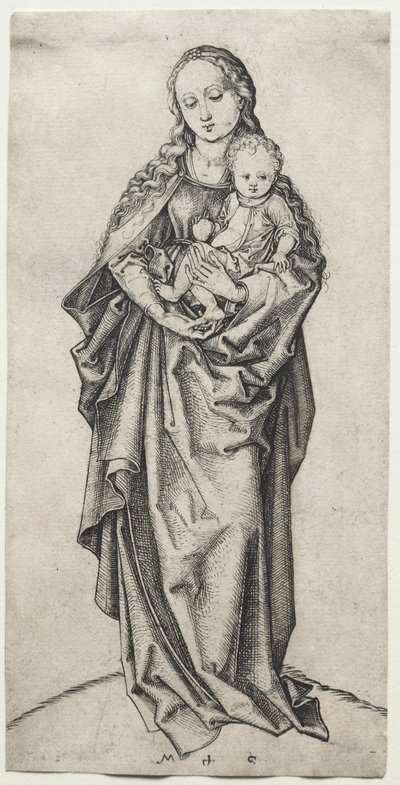 Szűz és gyermek almával alkotó: Martin Schongauer