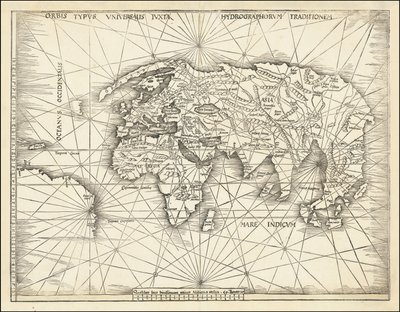 1513-as térkép - Orbis Typus Universalis Iuxta Hydrographorum Traditionem alkotó: Martin Waldseemuller