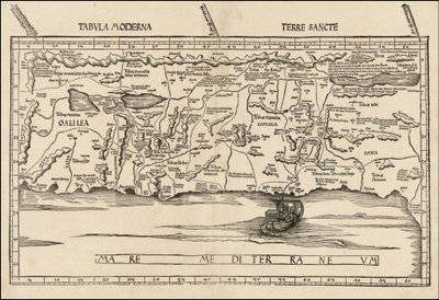 1513 Palesztina térképe Martin Waldseemüllertől alkotó: Martin Waldseemuller