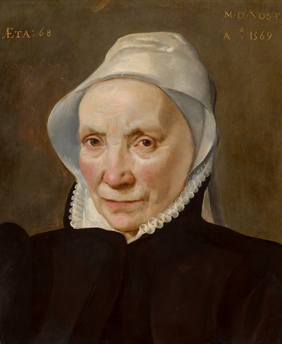 Egy öregasszony portréja, 1569. alkotó: Martin de Vos