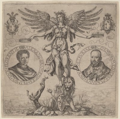 Alexander de Medici és Cosmo de Medici alkotó: Martino Rota