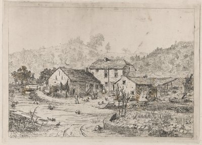 Parasztház a vízparton alkotó: Martinus Antonius Kuytenbrouwer jr.