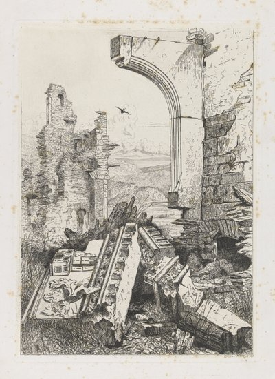 A Bourscheid-kastély romjai alkotó: Martinus Antonius Kuytenbrouwer jr.