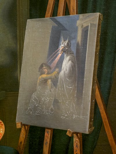 A festő Christian August Lorentzen, részlet alkotó: Martinus Rorbye