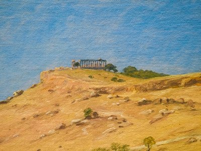 Kilátás Girgenti felől alkotó: Martinus Rorbye