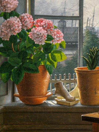 Kilátás a művész ablakából, részlet alkotó: Martinus Rorbye