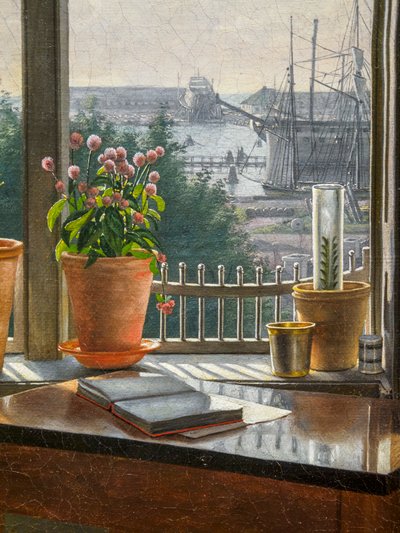 Kilátás a művész ablakából, részlet alkotó: Martinus Rorbye