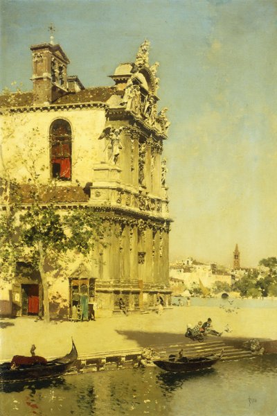 Kilátás Velencére, alkotó: Martín Rico y Ortega