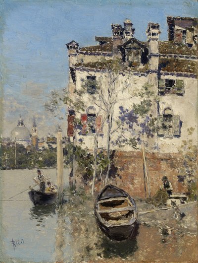 Velence, Ház a csatornán, 1900 körül alkotó: Martín Rico y Ortega