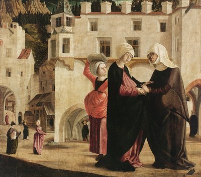 The Visitation, 1502 körül (festmény lucfenyőfára) alkotó: Marx Reichlich