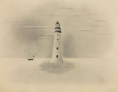 Eddystone világítótorony, 1840. alkotó: Mary Altha Nims