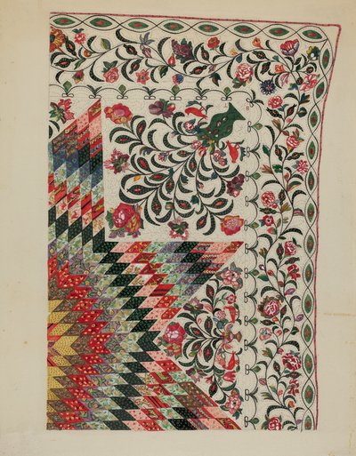 Patchwork és rátétes paplan alkotó: Mary Berner