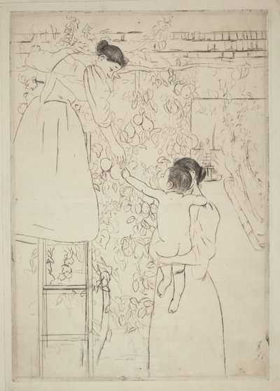 Gyümölcsgyűjtés alkotó: Mary Cassatt
