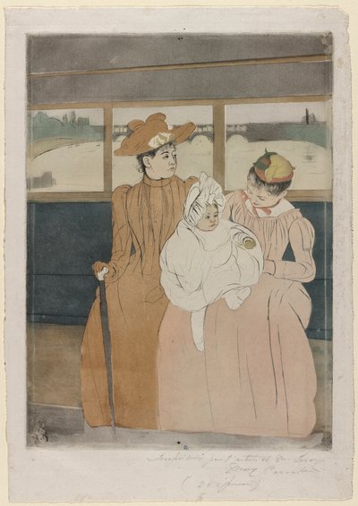 Az Omnibuszban, 1890-91. alkotó: Mary Cassatt