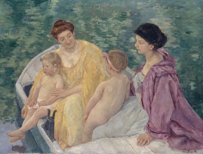 Le Bain Két anya és gyermekeik egy csónakban alkotó: Mary Cassatt