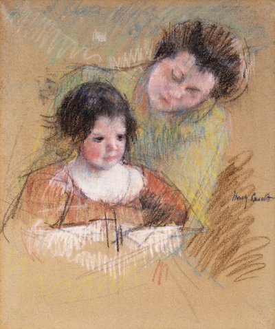 Reine Margot válla fölé hajolva, alkotó: Mary Cassatt