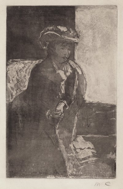 A Kanapé sarka 3. sz., c. 1879. alkotó: Mary Cassatt