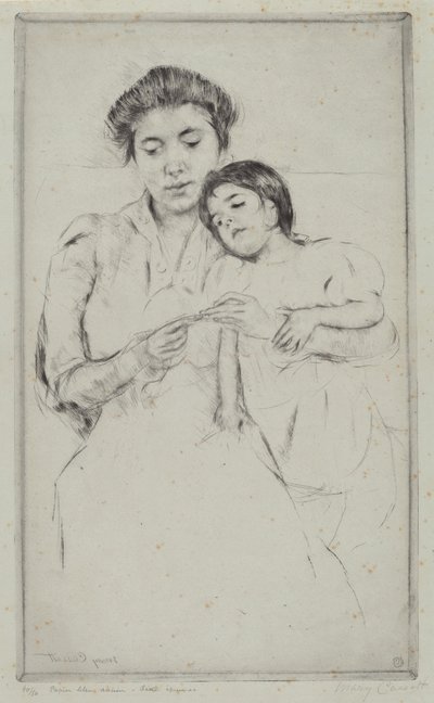 A horgoláslecke c. 1902. alkotó: Mary Cassatt