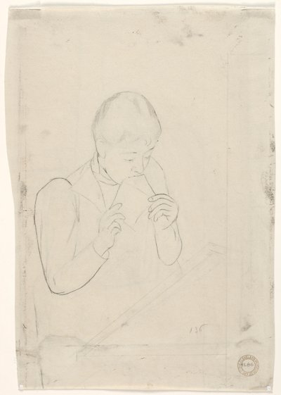 A levél verso, 1890-1891. alkotó: Mary Cassatt