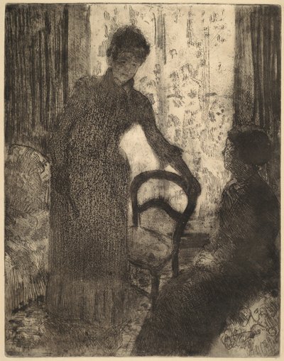 A látogató c. 1880. alkotó: Mary Cassatt