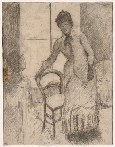 The Visitor recto, The Visitor verso, c. 1881. alkotó: Mary Cassatt