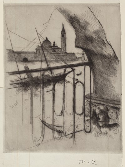 Velence látképe, 1887. alkotó: Mary Cassatt