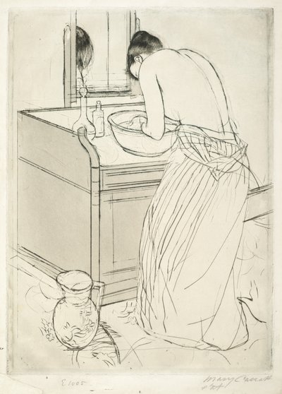 Nő fürdése alkotó: Mary Cassatt