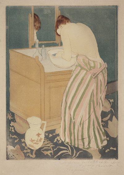 Fürdőző nő alkotó: Mary Cassatt