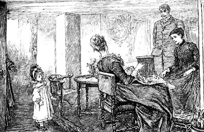 Egy kislány a nagynénjével és a nagybátyjával, akik vigyáznak rá délutánra alkotó: Mary Ellen Edwards