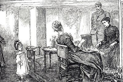 Illusztráció egy kislányról, akire a nagynénje és a nagybátyja vigyázott egy délután alkotó: Mary Ellen Edwards