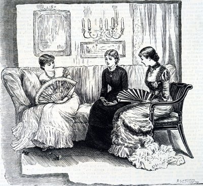 Hölgyek rajongókkal. alkotó: Mary Ellen Edwards