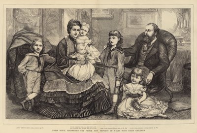 Királyi Felségük, Wales hercege és hercegnője gyermekeikkel alkotó: Mary Ellen Edwards