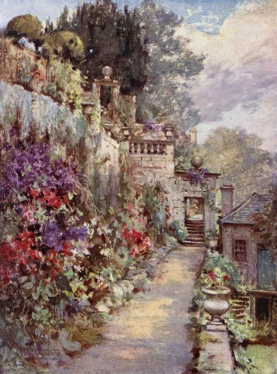 Skót kertek: Barncluith (színes litho) alkotó: Mary Georgina Wade Wilson