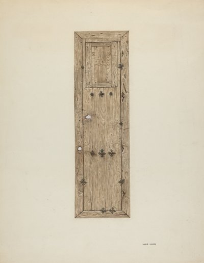 Rézszeges ajtó Egy pár, c. 1939. alkotó: Mary Hansen