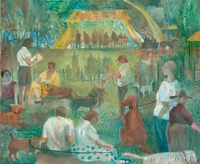 Kutyakiállítás, Wadebridge, 2012 (olaj, fedélzeten) alkotó: Mary Kuper