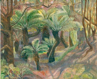Páfrányok, Trewidden, 2012 (olaj a fedélzeten) alkotó: Mary Kuper
