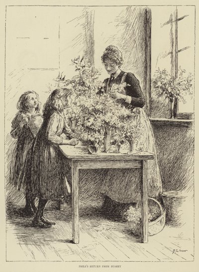 Illusztráció Honnor Morten A nővér története című könyvéhez. alkotó: Mary L. Gow