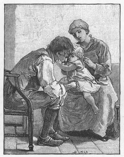 Jelenet a Silas Marnerből, George Eliottól, 1882 alkotó: Mary L Gow