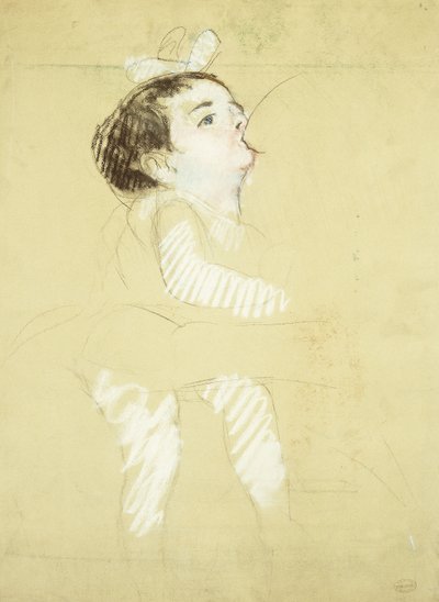 Szoptató csecsemő; Gyermek a mellnél, 1900 körül alkotó: Mary Cassatt