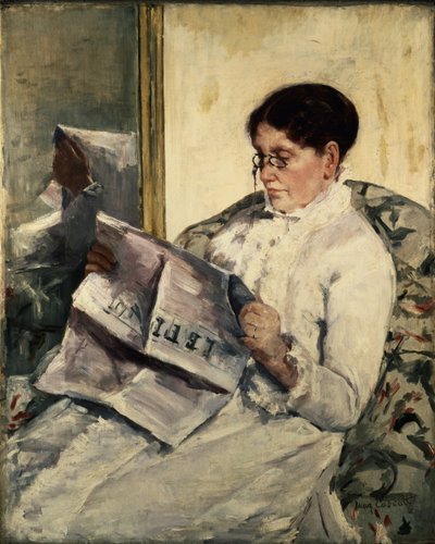 Le Figaro olvasása, 1878 alkotó: Mary Cassatt