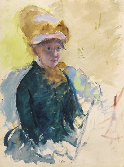 Önarckép, 1880 körül (gouache és akvarell) alkotó: Mary Stevenson Cassatt