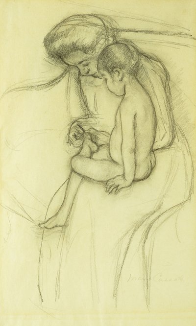 A pedikűr, 1908 körül alkotó: Mary Cassatt