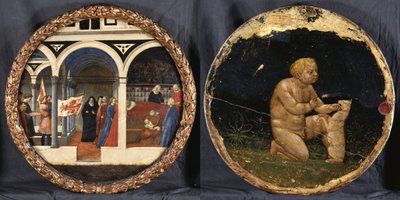 "Születési tálca" (születési tálca) alkotó: Masaccio