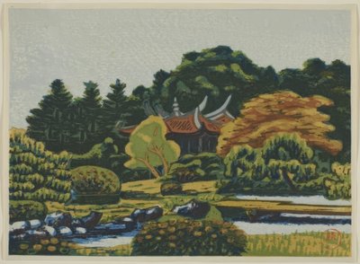 A Shinjuku császári kert nyomatai (Shinjuku Gyoen hanga) alkotó: Masao Maeda