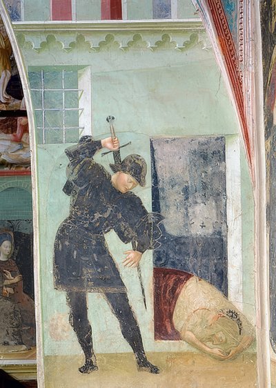 Keresztelő János lefejezése. 1435 alkotó: Tommaso Masolino da Panicale