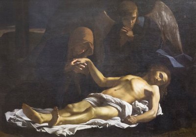 Siratja a halott Krisztust alkotó: Massimo Stanzione