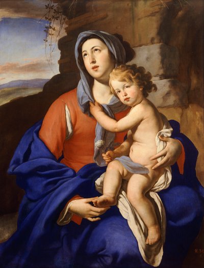 Madonna és gyermeke, Massimo Stanzione (1585-1656) alkotó: Massimo Stanzione