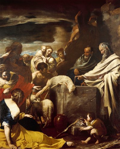 Mózes áldozata (olaj, vászon) alkotó: Massimo Stanzione