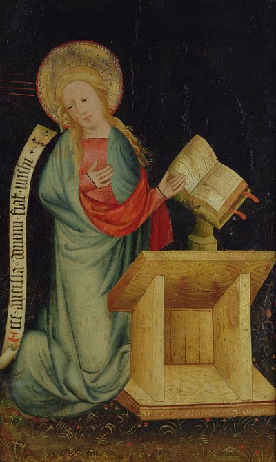 Angyali üdvözlet Szűza, Az aratóoltárból, 1410 körül (tempera tölgyen) (lásd még: 145253 és 145254) alkotó: Master Bertram of Minden